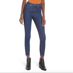 Topshop Moto Ankle Jeans Dark Wash